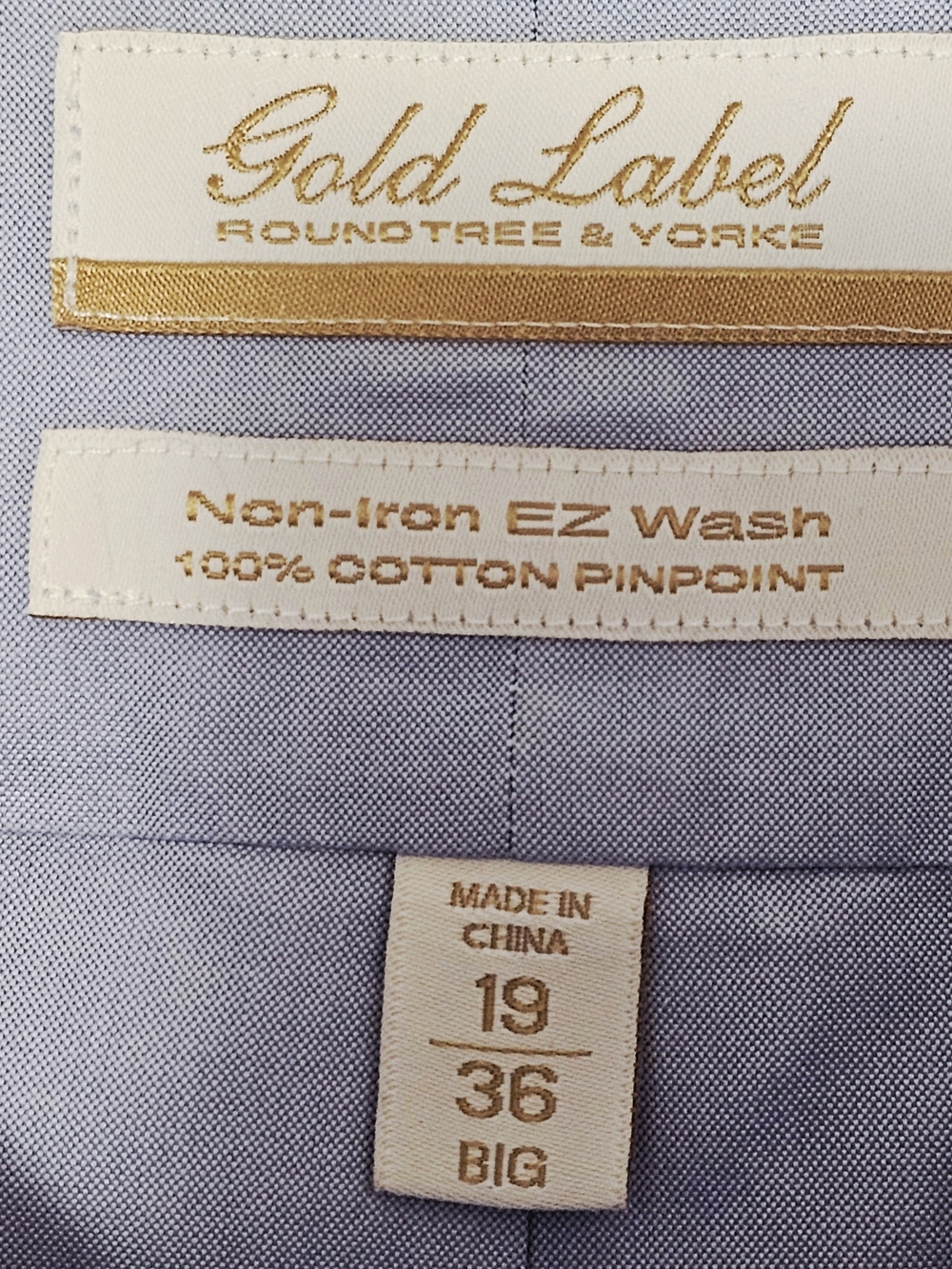 Roundtree & Yorke Light Blue Button-Down Dress Shirt - Picture 7 of 15